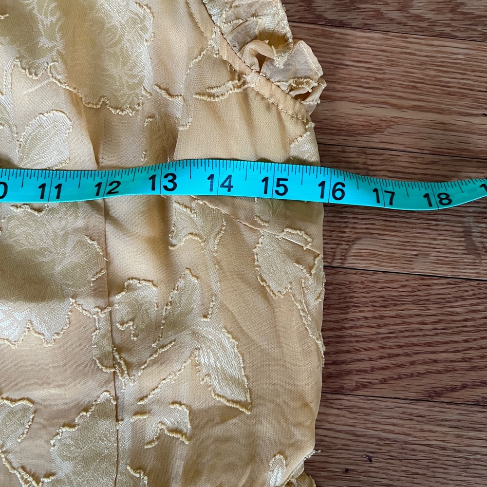 Lulus Ruffle Yellow Jacquard Dress - Picture 8 of 10